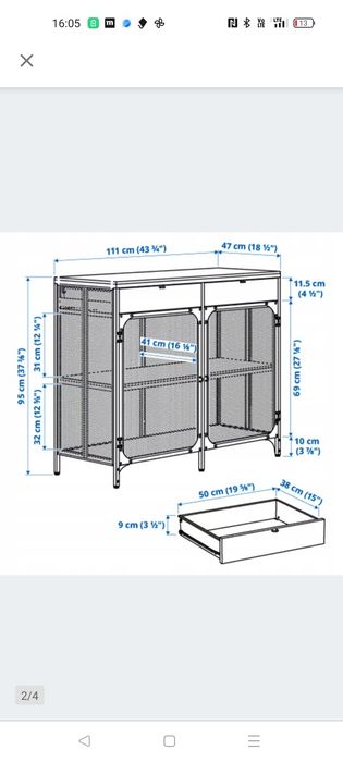 Kredens / komoda IKEA FJALLBO czarny