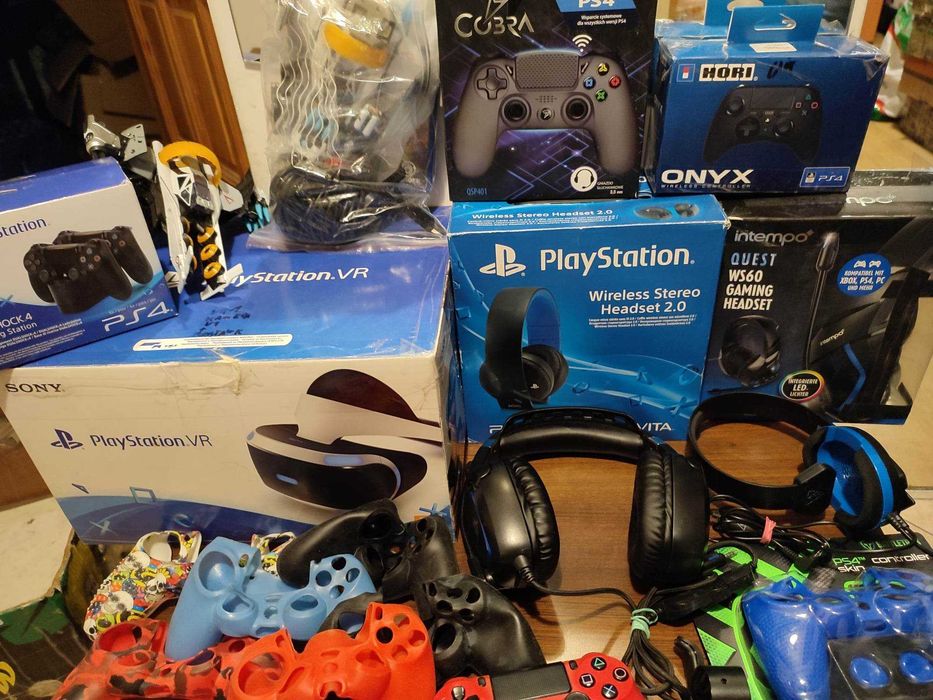 Akcesoria do Ps4, Pady Słuchawki Podstawki, Gogle Vr Ładowarki, Kamera