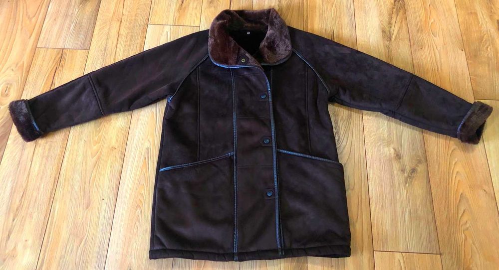 Kurtka dam brąz czekolada XL/2XL szt. zamsz+futerko 45 zl