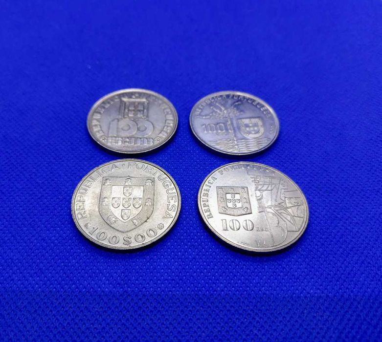 Lote de 4 moedas 100 Escudos comemorativas personalidades portuguesas
