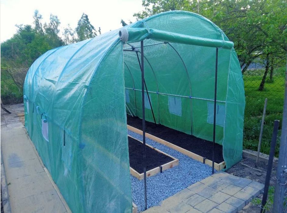 Tunel Foliowy Ogrodniczy 2,5x4m Folia 10m2 Szklarnia Warzywniak Mocny