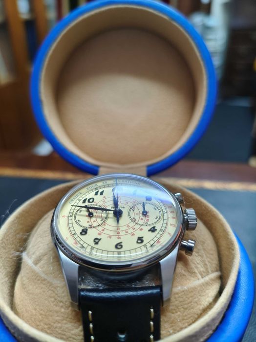 Relógio Cronógrafo Mecânico Proxima ST1902 – Modelo Médico / Estilo Piloto (Novo)