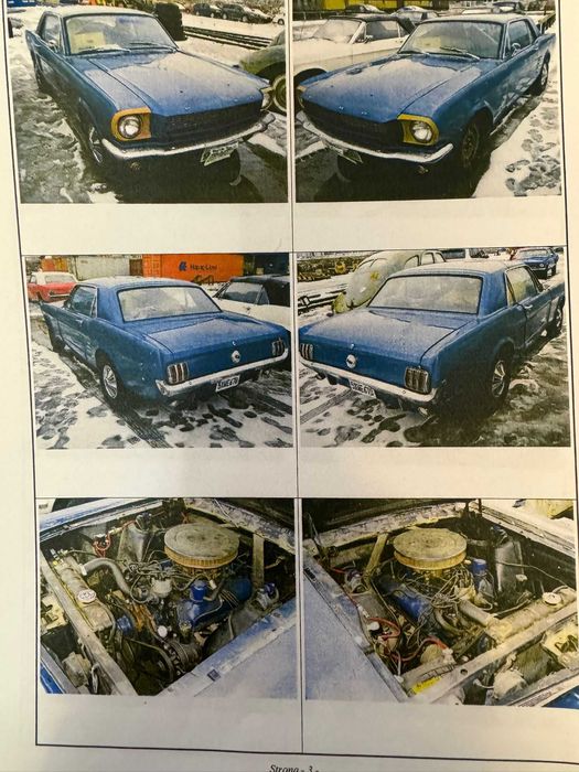 Ford Mustang 1966 V8 289 4.7l automat 200km pełne dokumenty