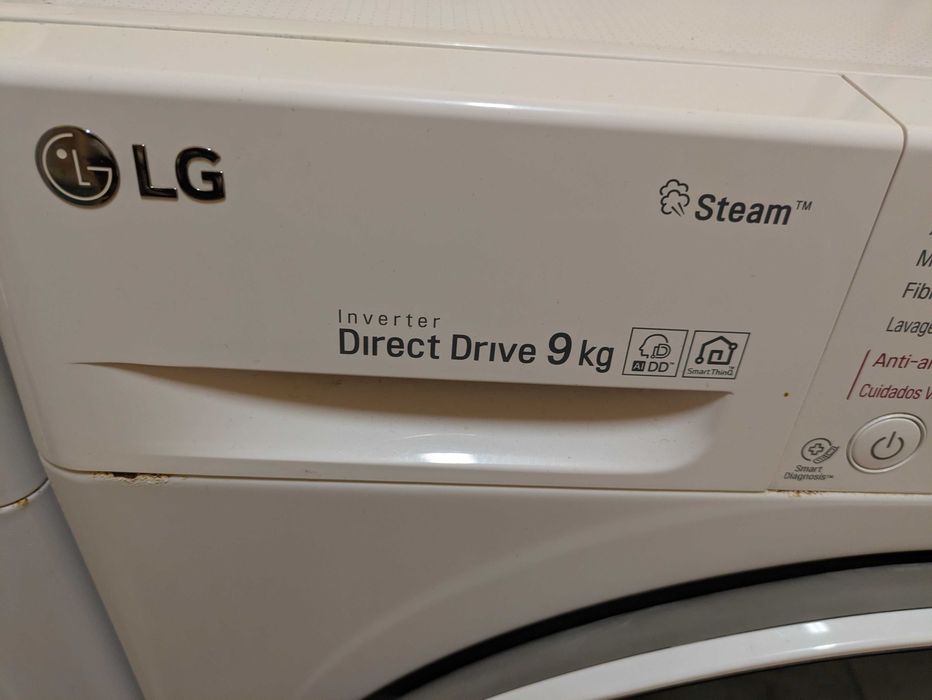 Máquina de lavar roupa LG 9 kg — para peças/reparação