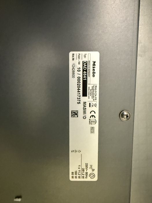 Miele - Wyciag okap  Downdraft DAD 4841 Black Levantar ObsidianBlack