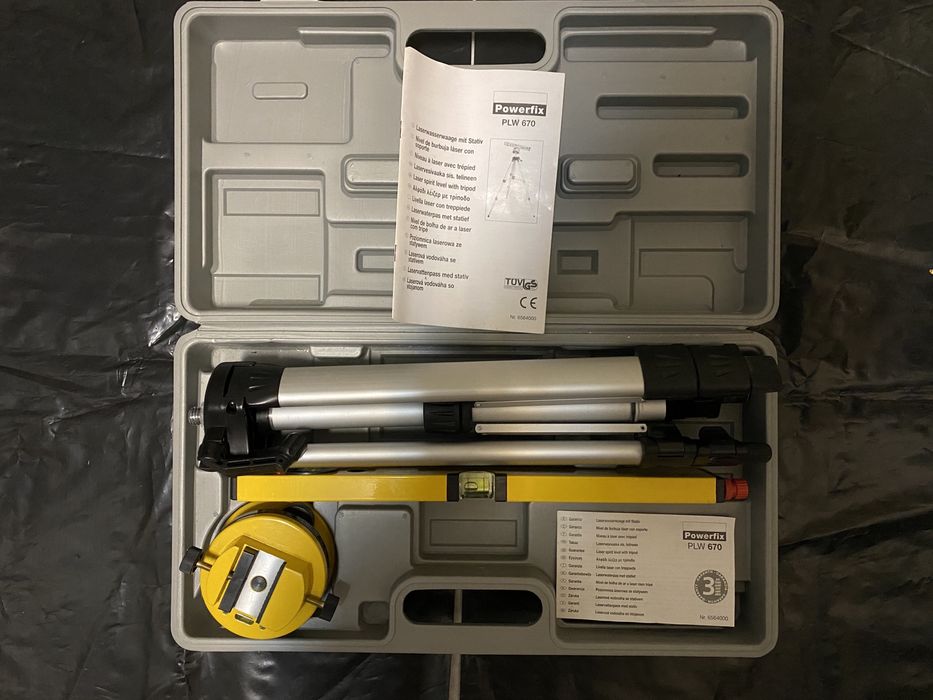 (Como Novo) Kit Laser Powerfix - nível laser de bolha de ar (PLW670)