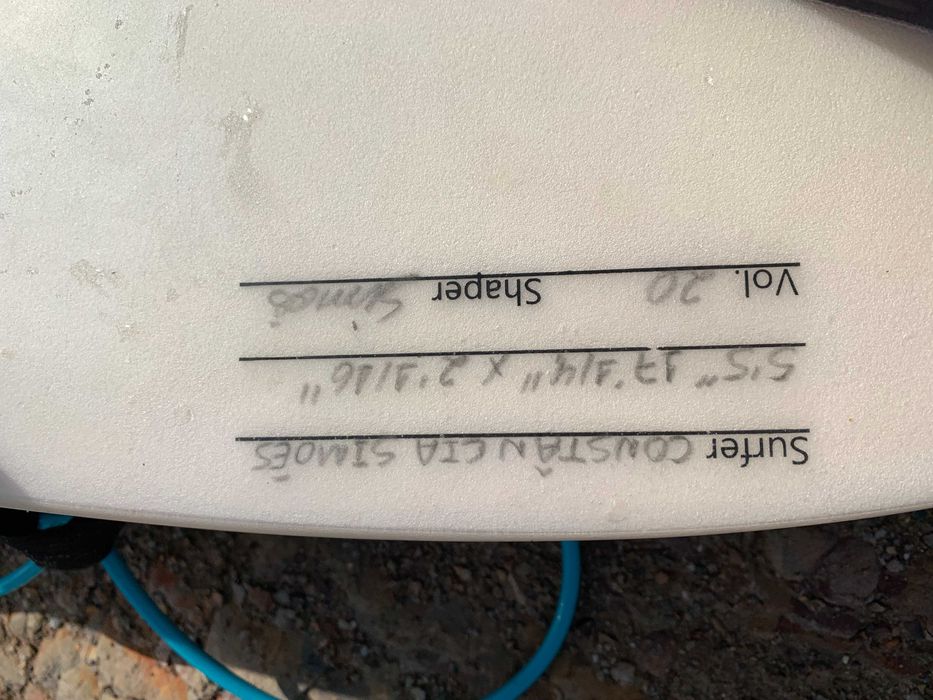 Prancha do Surf Simoes 20L 5.5'' x 17 1/4'' x 2' 1/16''