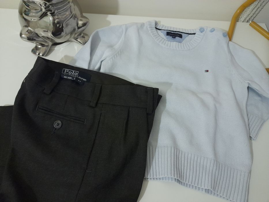 Calças clássicas cinza escuro - Ralph Lauren