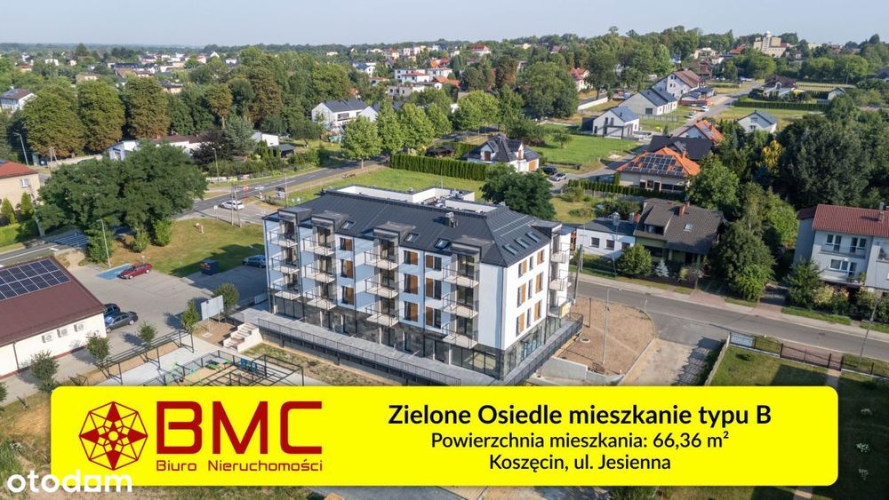 Nowe mieszkanie 66m2  Zielone Osiedle Koszęcin B1