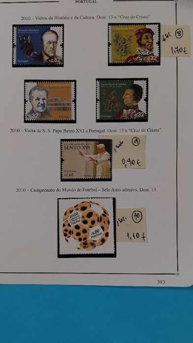 Selos de Portugal Novos c/goma-2010-Ref.1-26/11