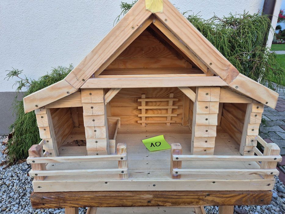 Szopka bożonarodzeniowa Duża Drewniana Światełka, nr 10