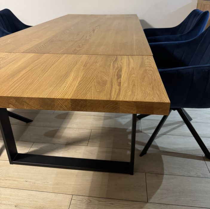 Stół drewniany lity dąb 150x90 rozkładany 240x90 (blat 4cm)