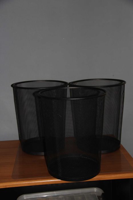 Металевий кошик для паперів чорний Ø29,5 / Н 37 см 17 л, Україна