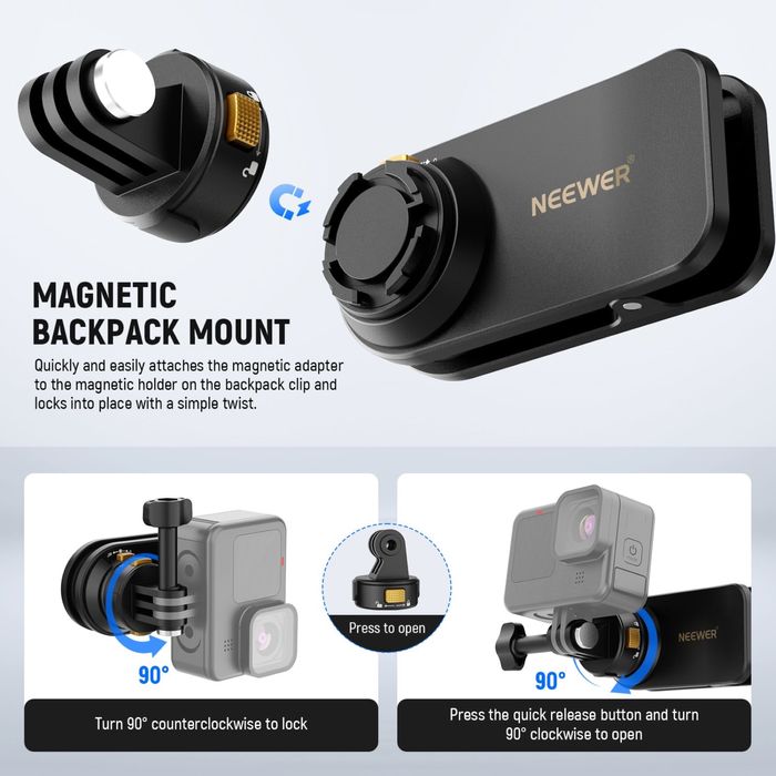 NEEWER GP22 Magnetic Backpack Strap Clip для екш.