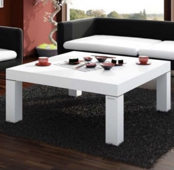 Ława stolik monaco biała Hubertus 100x100