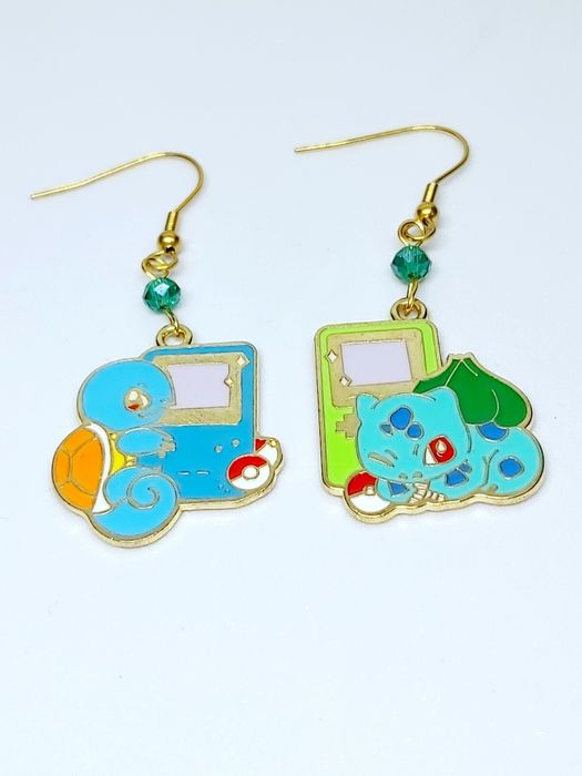 Kolczyki handmade święta pokemon kawaii Squirtle
bulbasaur gameboy