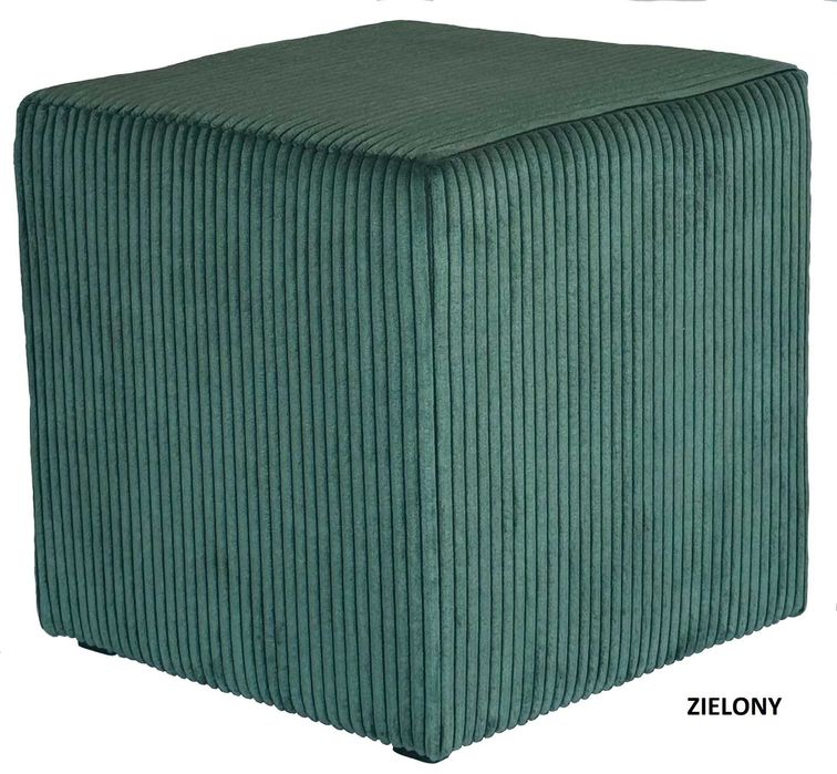 PUFA kwadratowa 40x40x40 MATERIAŁ velur sztruks ZIELONY kolory