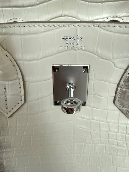 Сумка Hermes Birkin 30 himalaya крокодил натуральна шкіра , Ермес Біркін гімалая, Эрмес биркин гималая crocodile