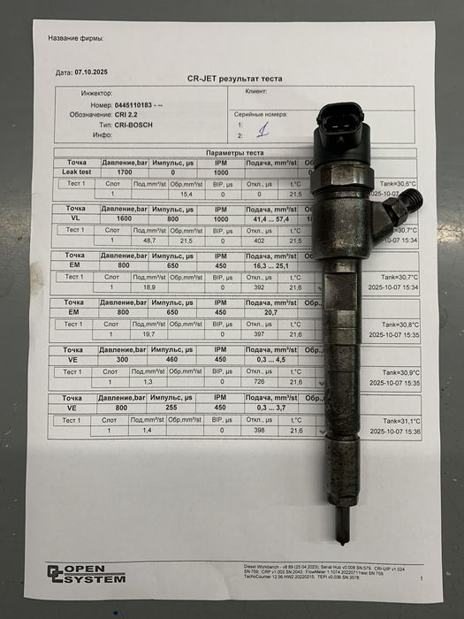 Форсунки 0445110183 Alfa Romeo Fіat Lancia Opel 1.3 CDTi Multijet