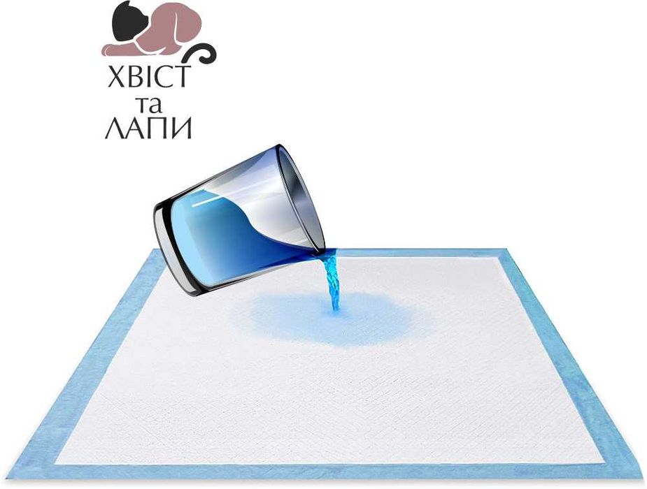 Пелюшки для собак Хвіст та Лапи, розмір 60х60 см, 30 шт.