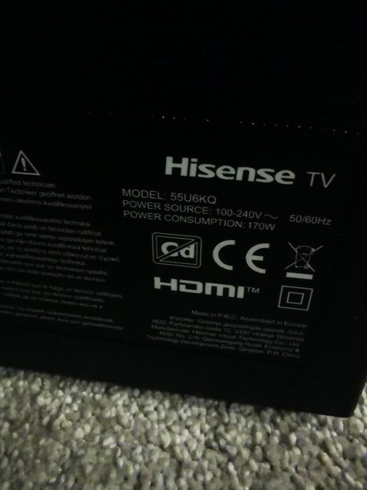 Hisense 55 polegadas para peças