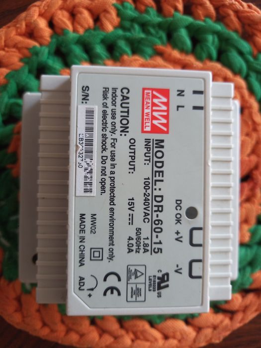 Блок живлення mean well dr-60-15