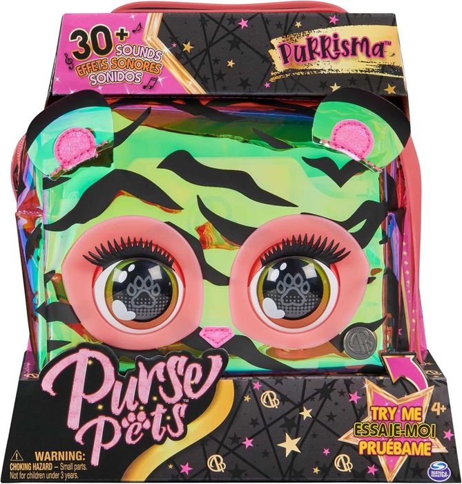 Інтерактивна Сумочка Purse Pets, Purrisma Tiger Pet Тигр, Моргає, звук