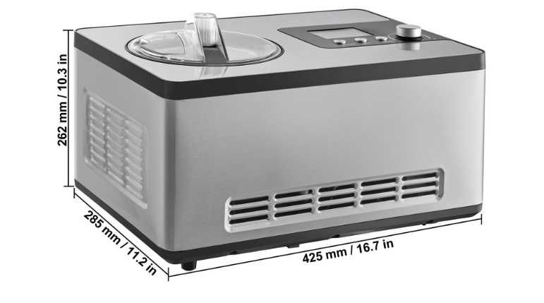 Profesjonalna Elektryczna Maszyna do Lodów 2L ze Stali Nierdzewnej