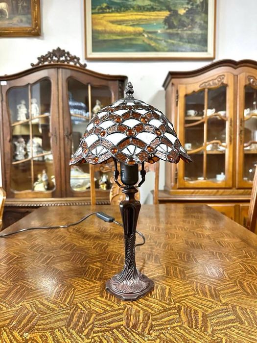 Настільна лампа в стилі Тіффані світильник вітраж 7585