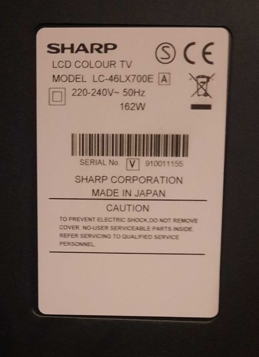 Telewizor SHARP LC-46LE700E FULL HD 1920/1080 , Podświetlenie FULL LED