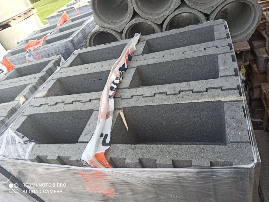 Donica betonowa gazon 50x30 wys 24,5cm gat 1 Gładka!