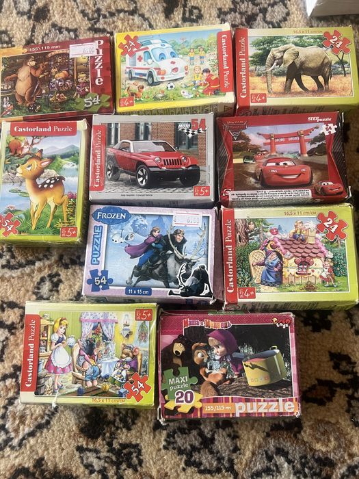 Пазли дитячі 3-5 років 100 гр за все