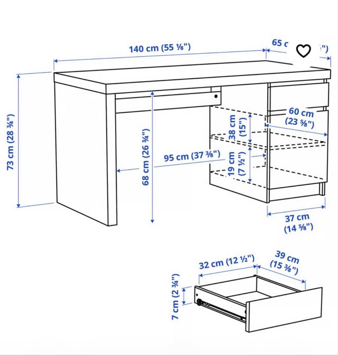 Biurko IKEA Białe używane