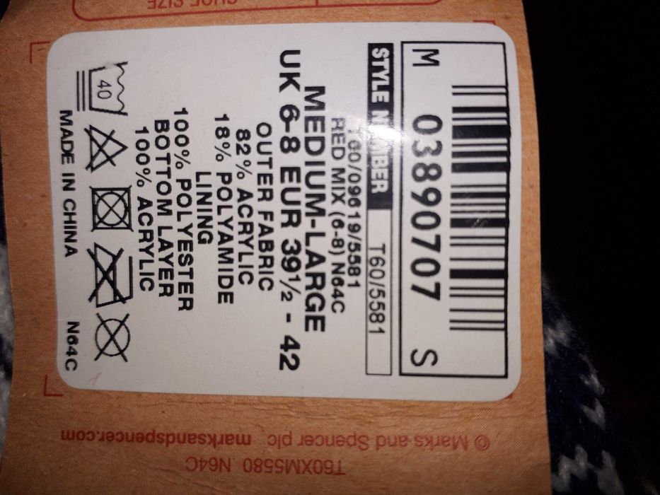 Skarpety antypoślizgowe świąteczne 39/42