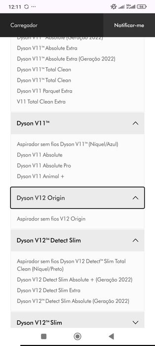 Carregador Dyson 969350