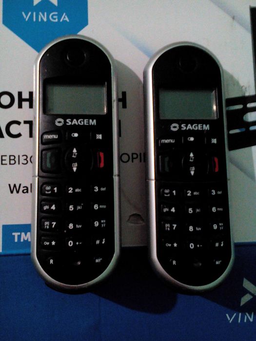 Радіотелефони SAGEM 2 штуки, повний комплект з базами, стан нових.