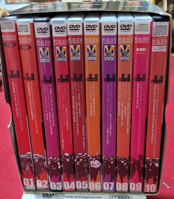 A História do 25 de Abril em DVD e Cds áudio
