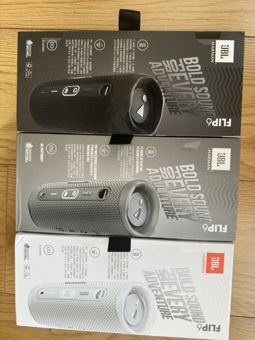 Колонка Jbl flip 6 чорна, біла, сіра
