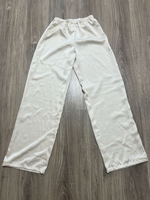 Атласні штани чорні бежеві