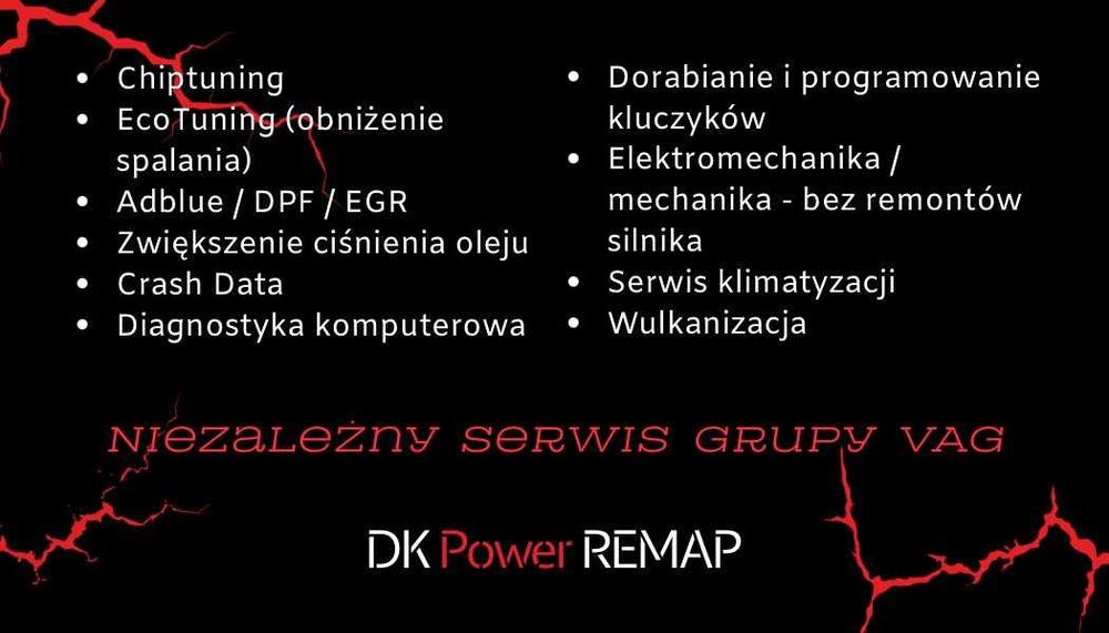 Chip tuning hamownia 4x Adblue  DPF EGR immo crash data