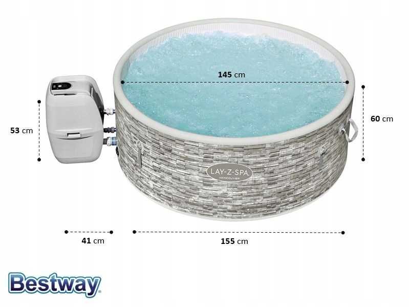 Niecka, basen do jacuzzi 5 osobowego 800litrow bestway Vancouver