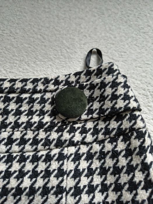 Papaya tailoring spódnica biało-czarna w pepitkę ołówkowa retro