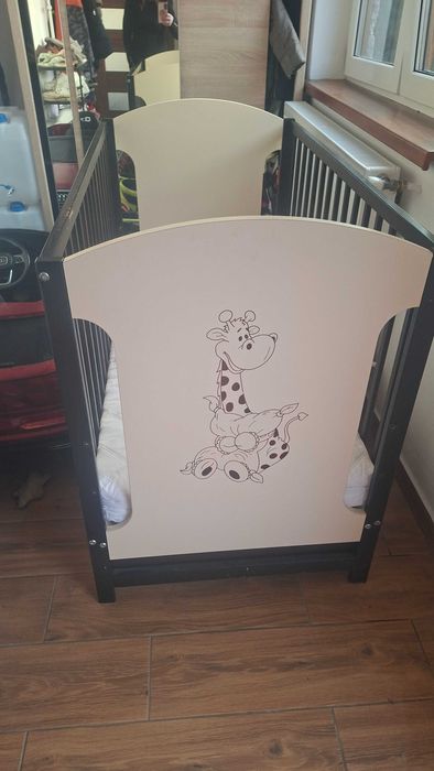 Łóżeczko drewniane dzieciiece 120x60