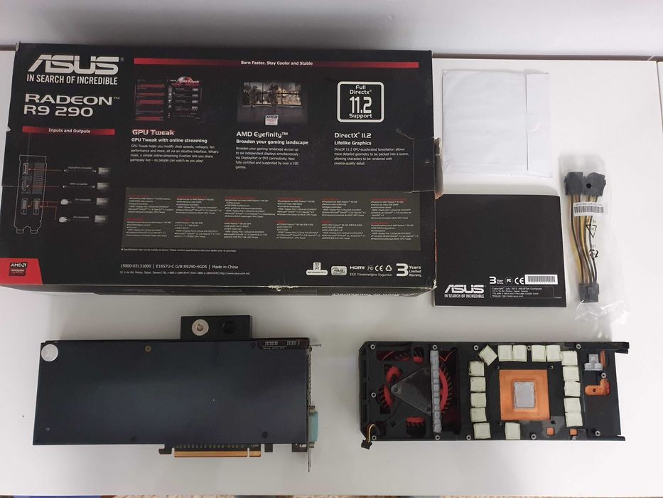 [UNIKAT] Asus R9 290 + Pełny blok wodny EKWB + Backplate + Reinforcer