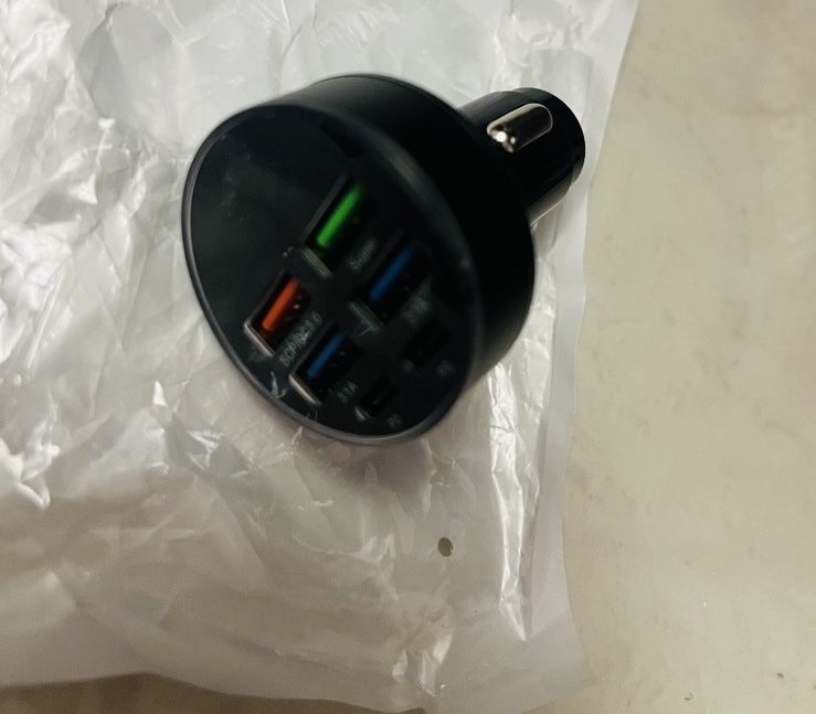 Зарядка USB от прикуривателя авто 6usb вольтметр дісплей нова потужна