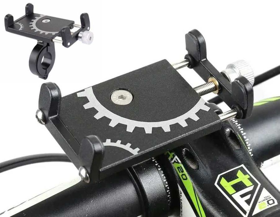 Uchwyt rowerowy do telefonu na telefon nawigację aluminiowy