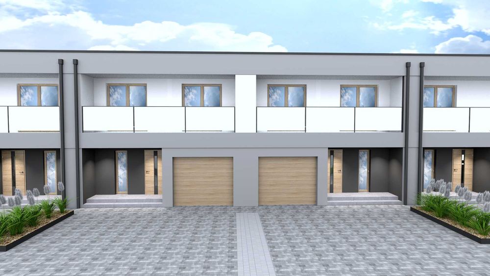 Domy w zabudowie szeregowej Praszka ulica Kopernika