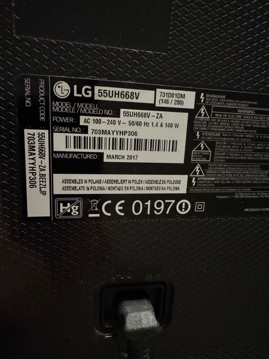 Телевізор LG 55UH668V 4K Smart український Magic Remote