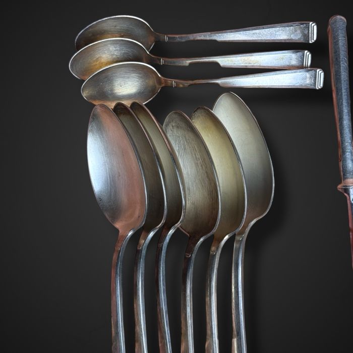 Bracia HENNEBERG zestaw sztućców dla 6os. Styl art deco B51/01056