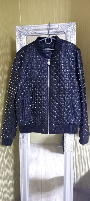 Бомбер PHILIPP PLEIN кожаный